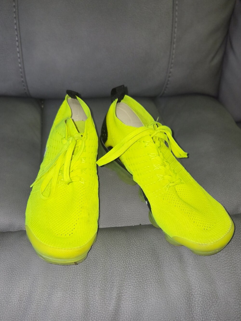 Nike Neon Yellow Men's Knit Running Sneakers